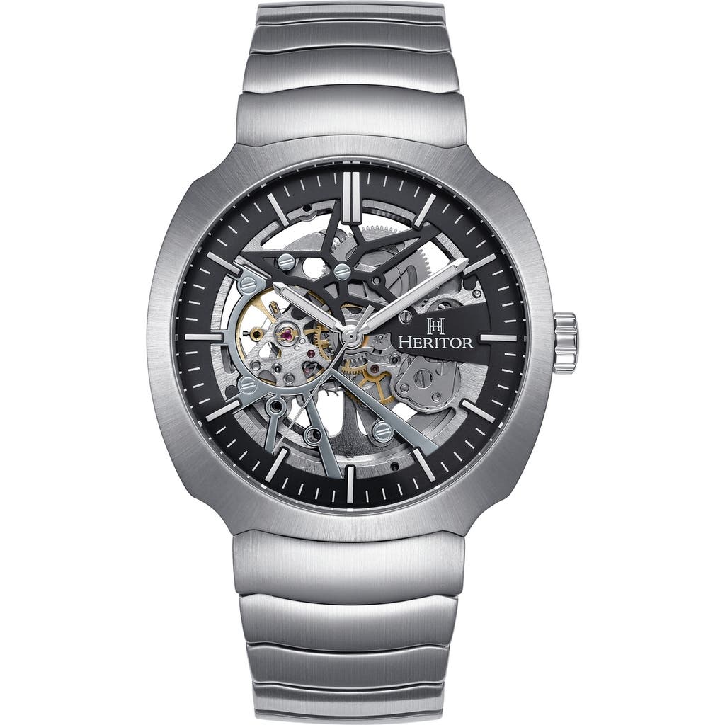 Heritor Automatic Magnus Stainless Steel-band Watch In Metallic