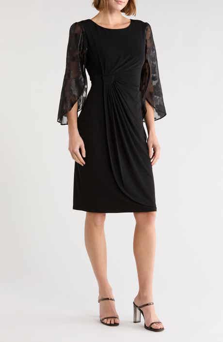 Chiffon Overlay Midi Dress