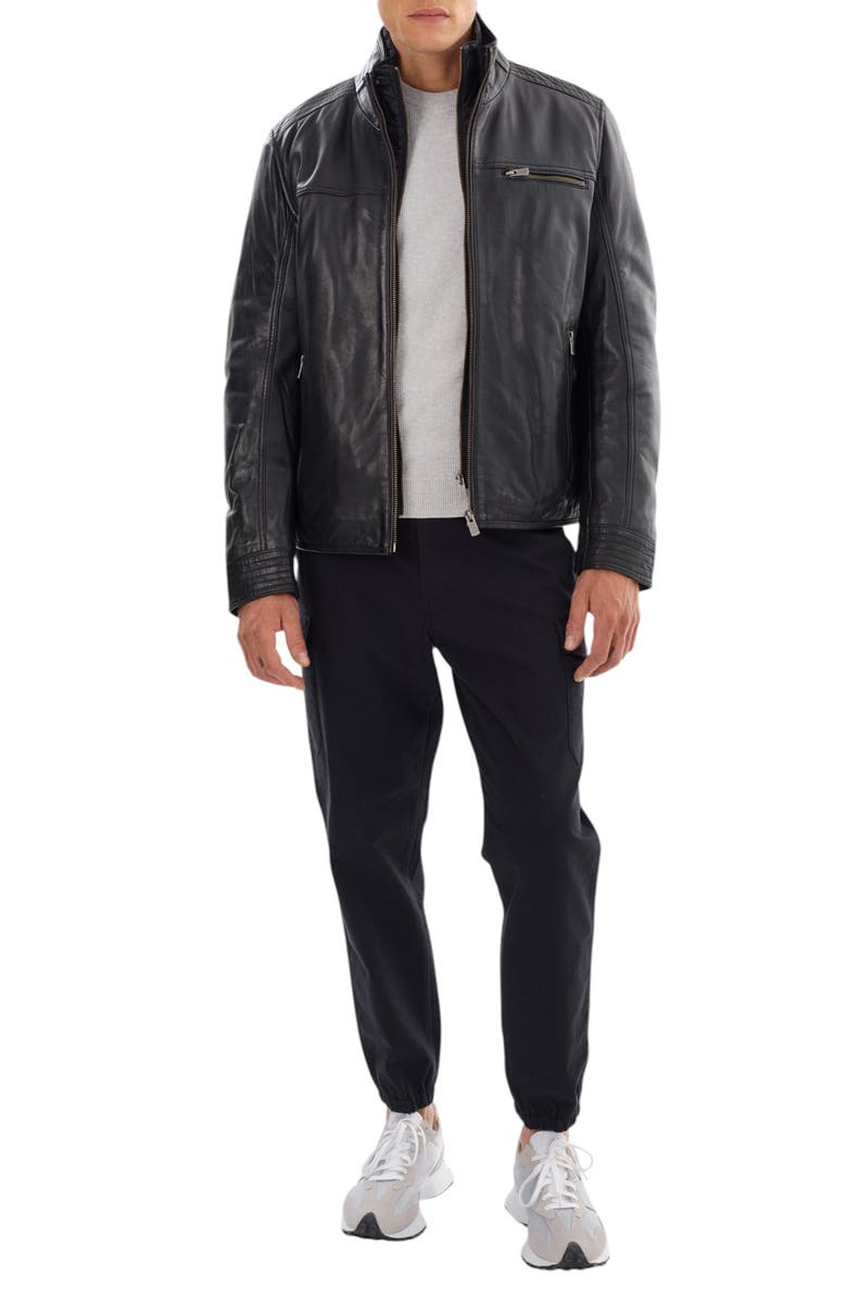 REGENCY Lambskin Leather Jacket, Alternate, color, Black