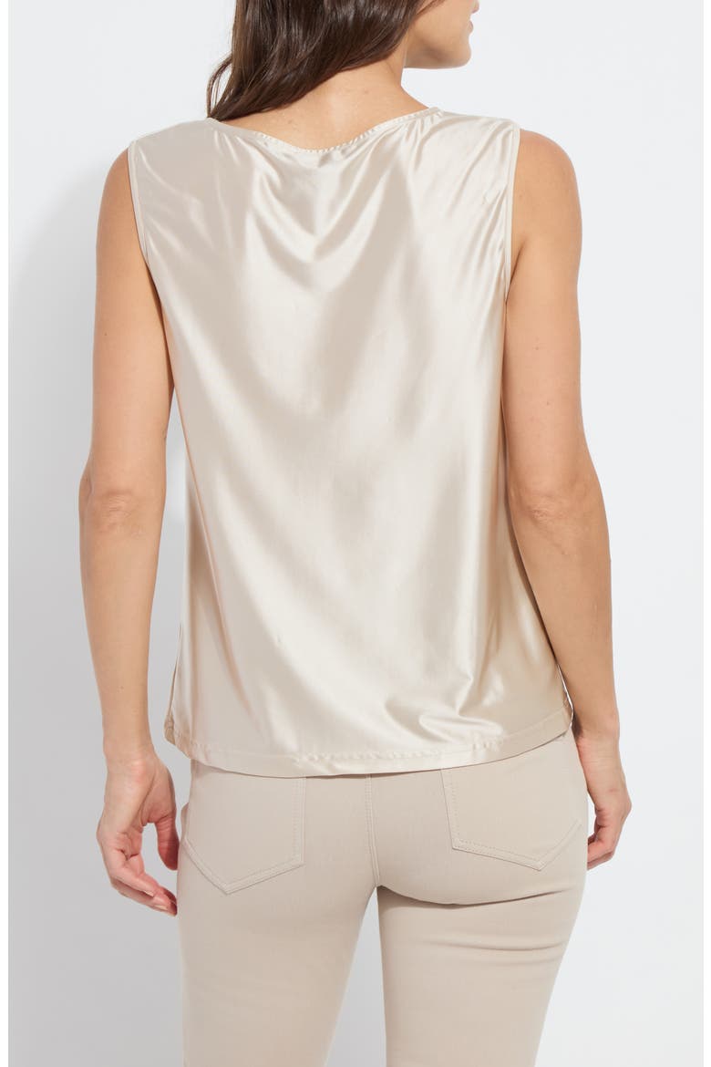 Freida Draped Sleeveless Satin Top, Alternate, color, OAT