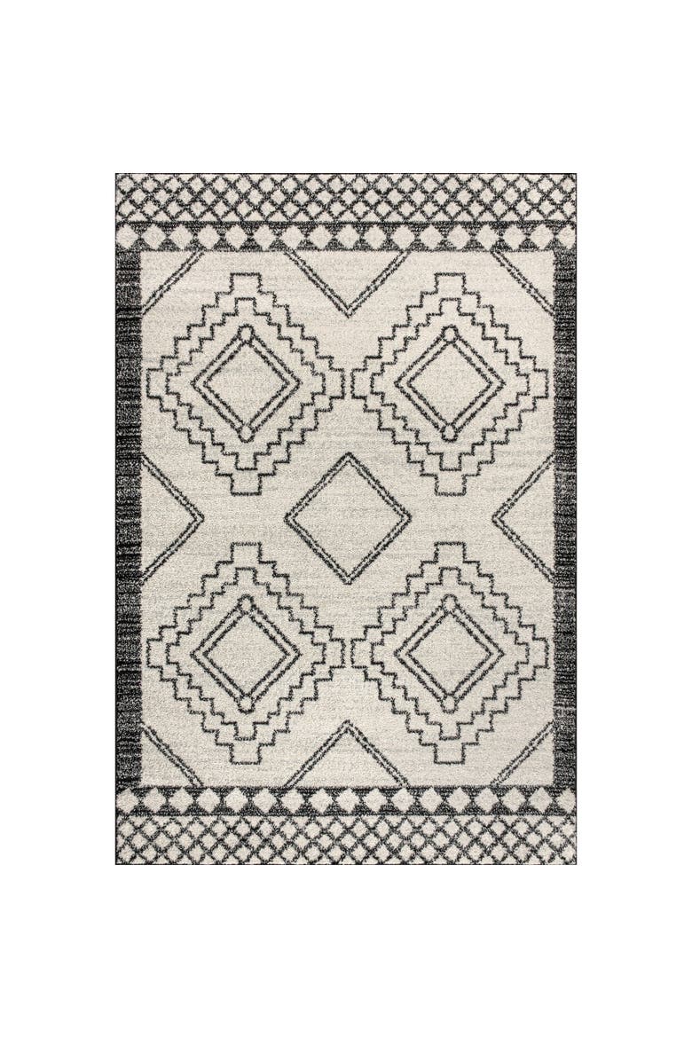 Amir Moroccan Beni Souk Area Rug, Main, color, Cream/Black