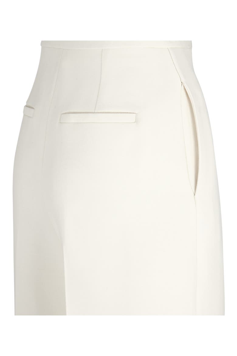 High Waist Wool & Silk Wide Leg Pants, Alternate, color, WHITE