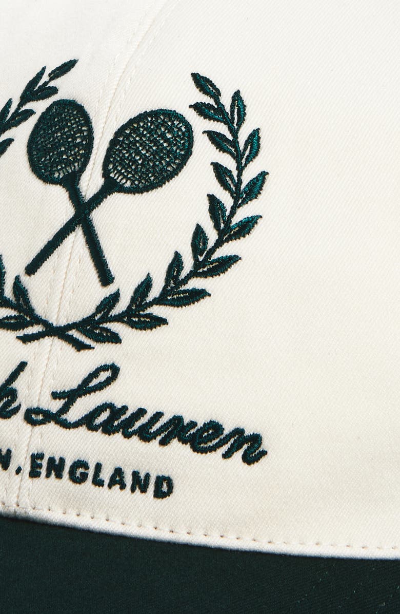 Ralph Lauren Purple Label Embroidered Twill Baseball Cap, Alternate, color, Classic Cream
