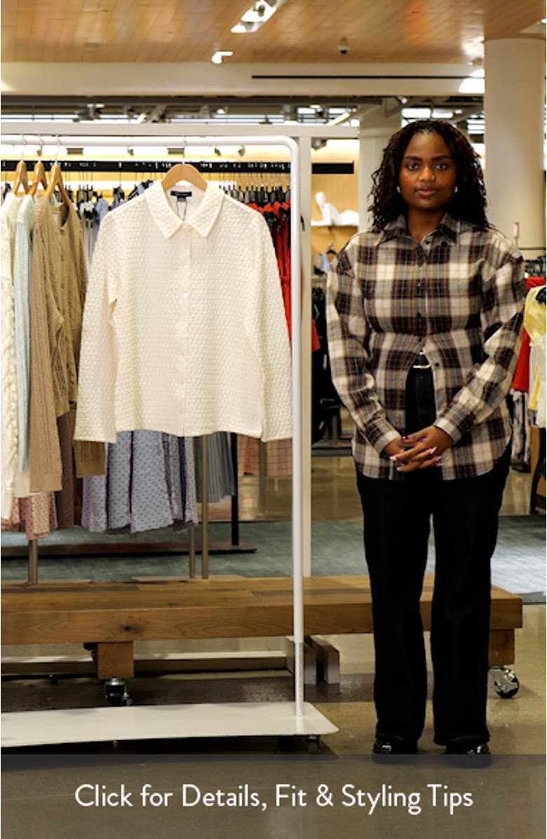 Dreamer Textured Bubble Knit Button-Up Shirt, sales video thumbnail