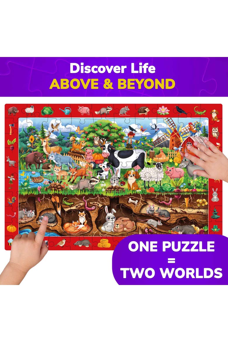 Kids Jigsaw Puzzles 100 Piece - Animal, City, Nature & Everyday Life Themes, Alternate, color, Above and Beyond