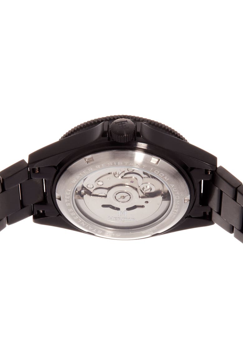 Calder Bracelet Watch w/Date, Alternate, color, Black