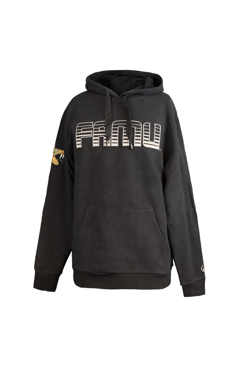 FISLL Men's FISLL Black Florida A&M Rattlers Puff Print Sliced Pullover Hoodie, Alternate, color, Black
