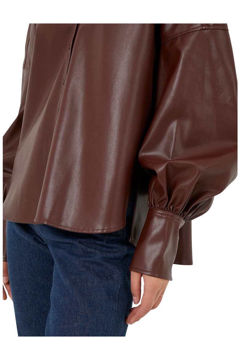 Etta Faux Leather Jacket, Alternate, color, BITTER CHOCOLATE
