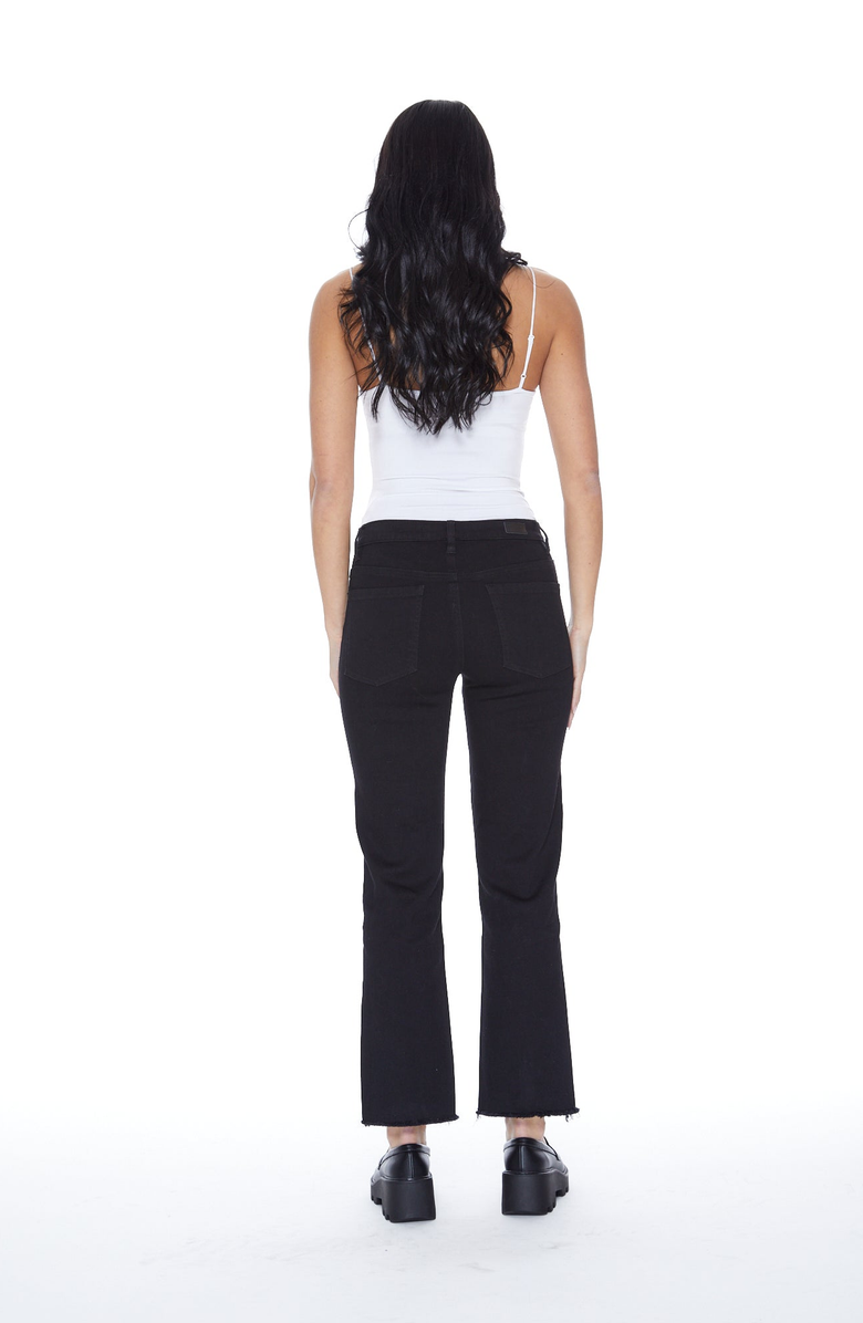 BLUE REVIVAL Quinn Mid Rise Straight Jean, Alternate, color, Black