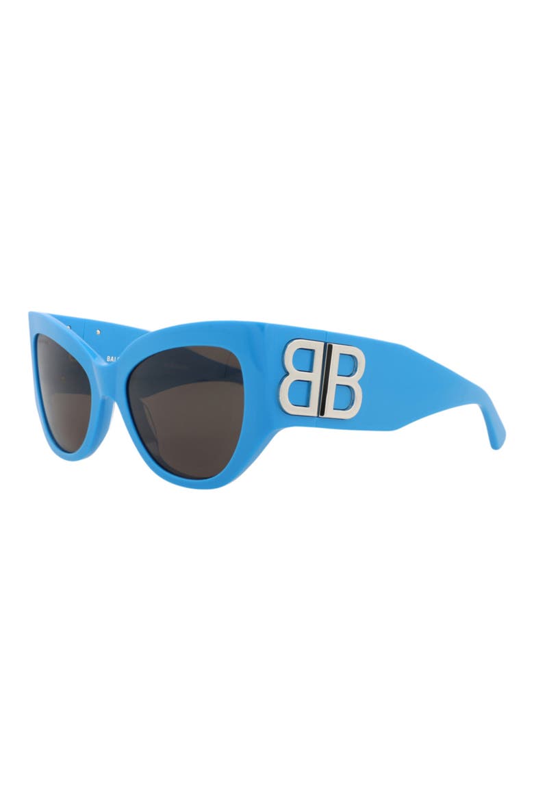 55mm Cat Eye Sunglasses, Alternate, color, LIGHT BLUE LIGHT BLUE GREY