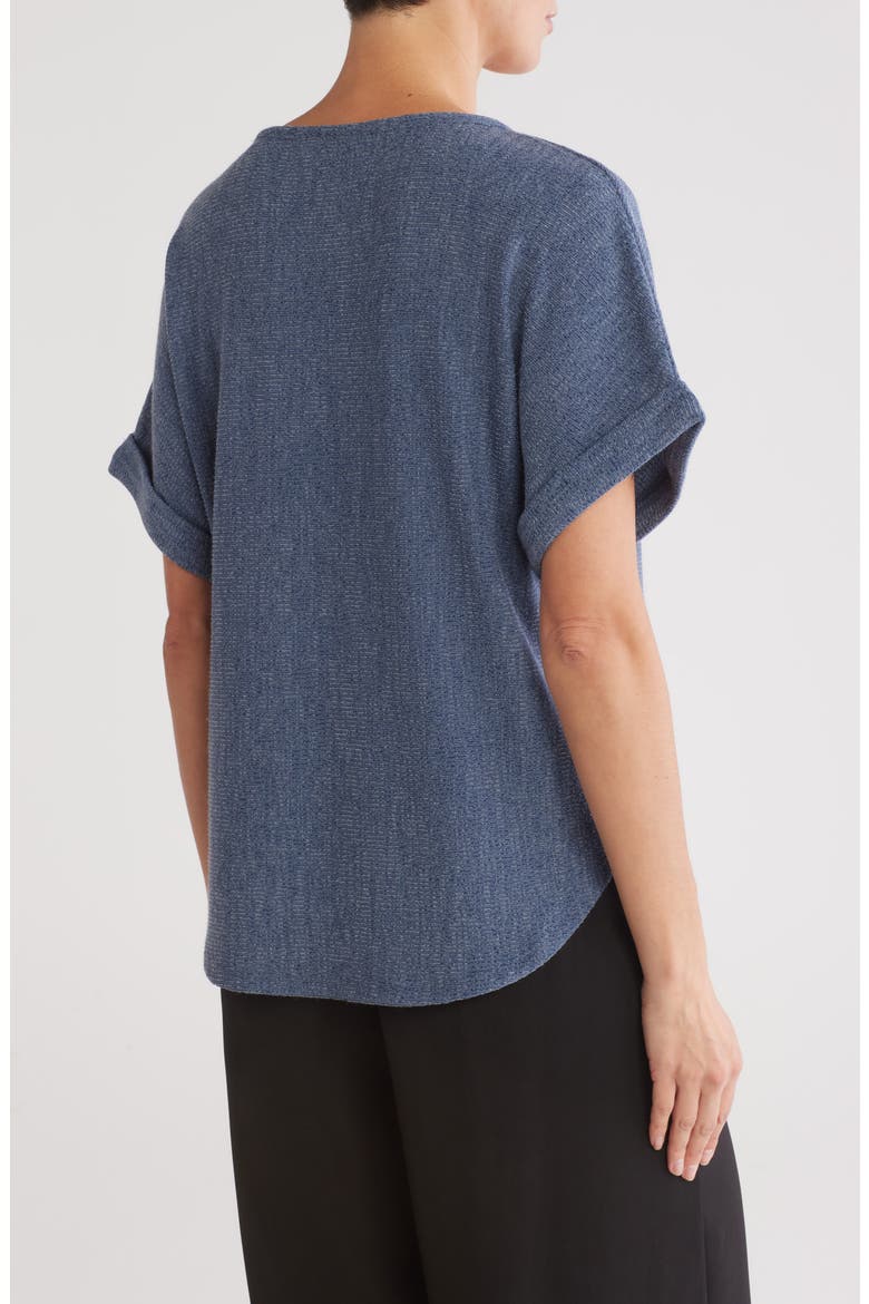Short Sleeve Ribbed T-Shirt, Alternate, color, NEW BLUE