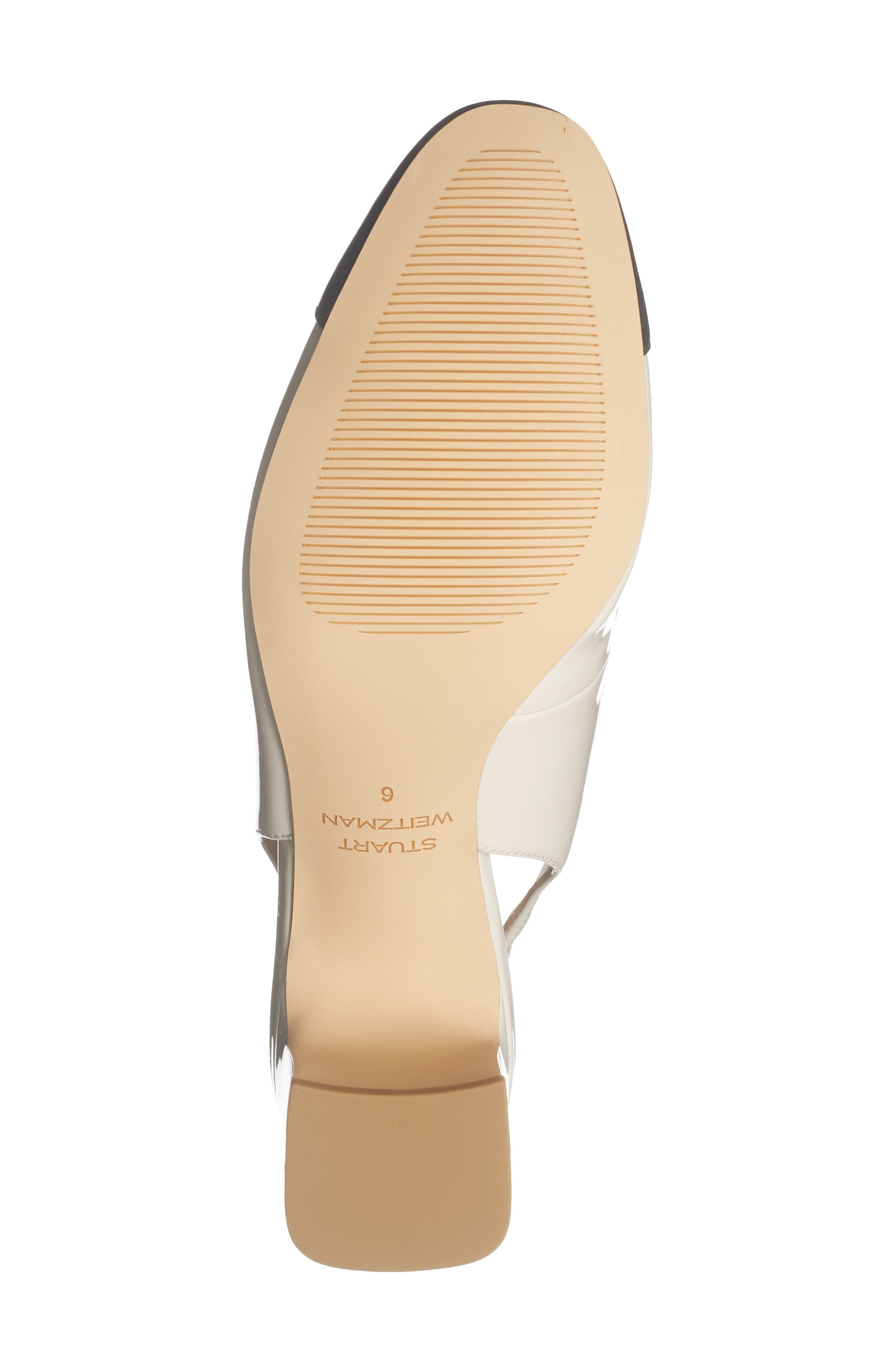 Stuart Weitzman Milla 55 Slingback Pump, Alternate, color, Chalk/ Black