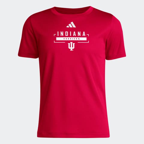 Youth adidas Crimson Indiana Hoosiers AEROREADY Pre-Game T-Shirt