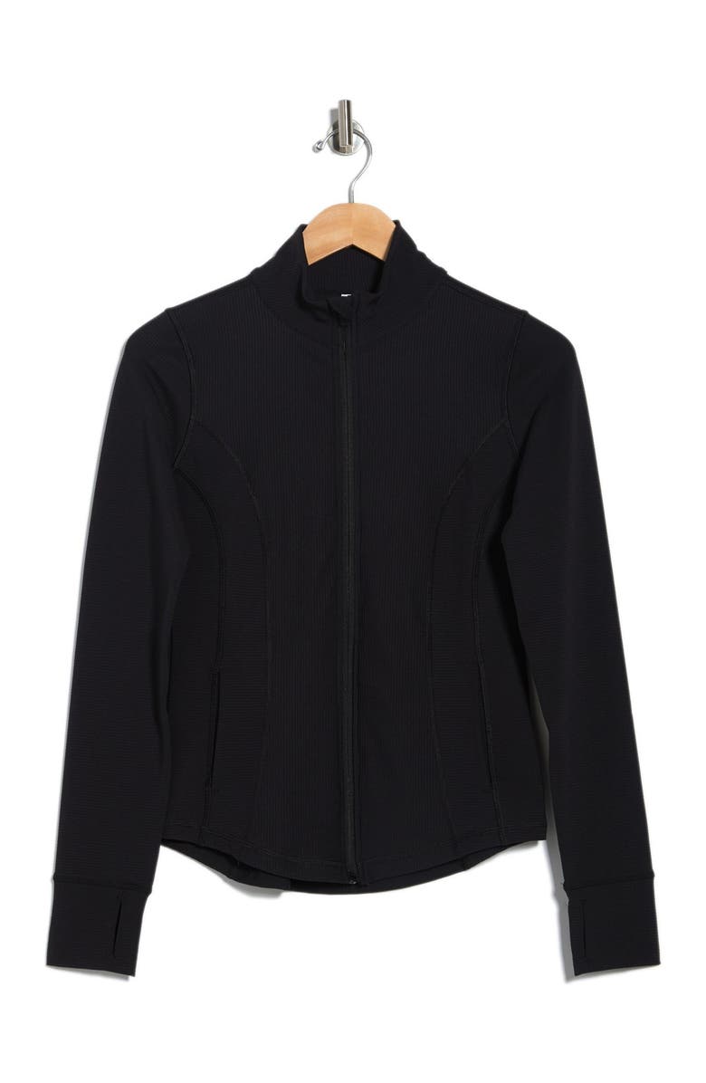 90 DEGREE BY REFLEX Interlink Thumbhole Zip Front Jacket, Alternate, color,