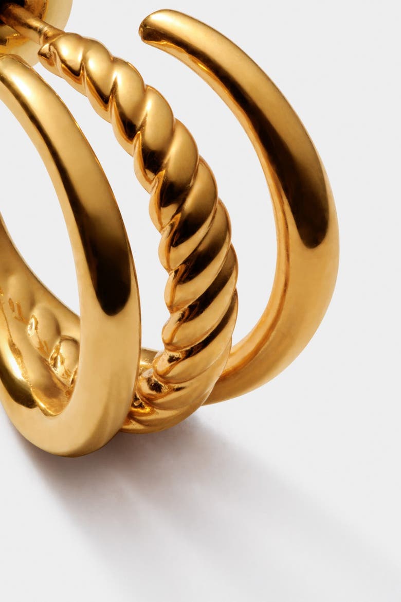 Laia Waterproof Gold Illusion Hoop Earrings, Alternate, color, Gold