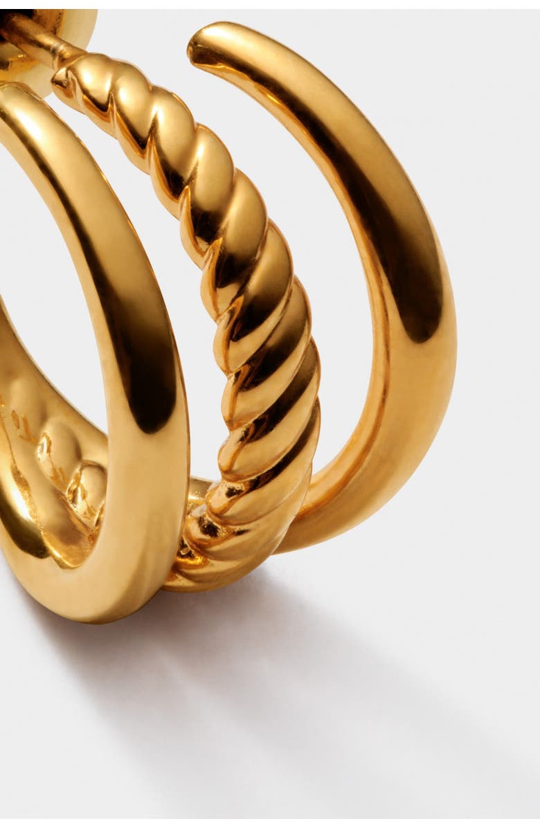 Katie Loxton Laia Waterproof Gold Illusion Hoop Earrings, Alternate, color, Gold