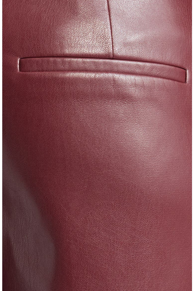 Alexander Faux Leather Wide Leg Pants, Alternate, color, GARNET