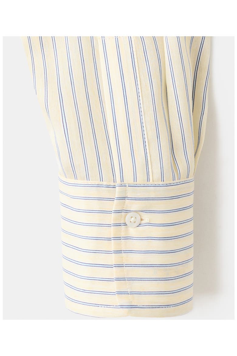 Stripe Oversize Button-Up Shirt, Alternate, color, PASTEL YELLOW