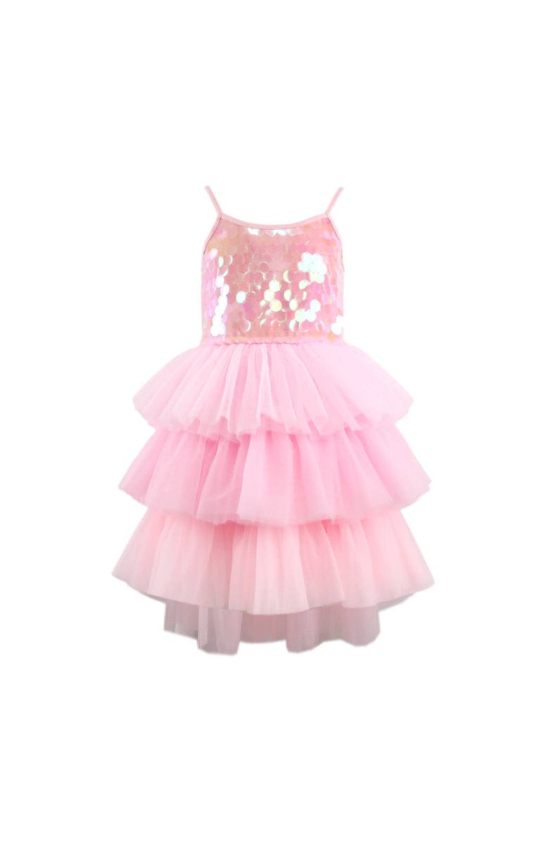 Lola + The Boys Rose Magic Paillette Dress, Alternate, color, Pink