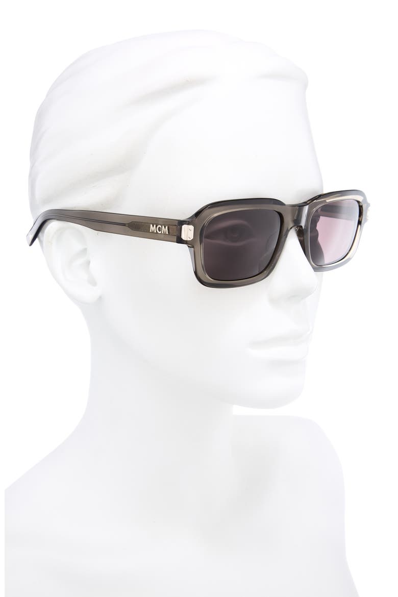 53mm Square Sunglasses, Alternate, color, SHINY BEIGE / BROWN
