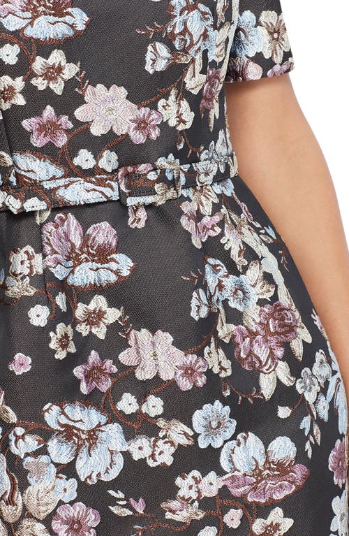 Gal Meets Glam Collection Presley Tapestry Jacquard Dress In Multi