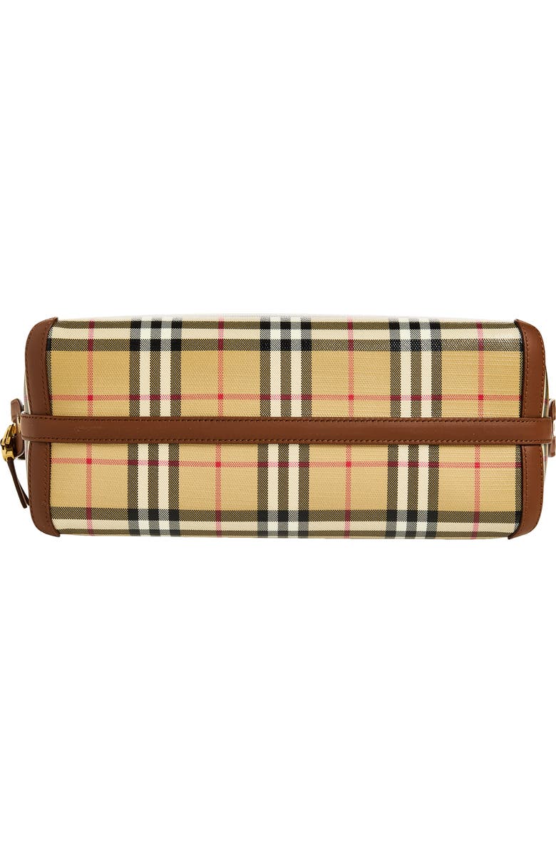 Burberry Small Check Coated Canvas Zip Tote, Alternate, color, Archive Beige