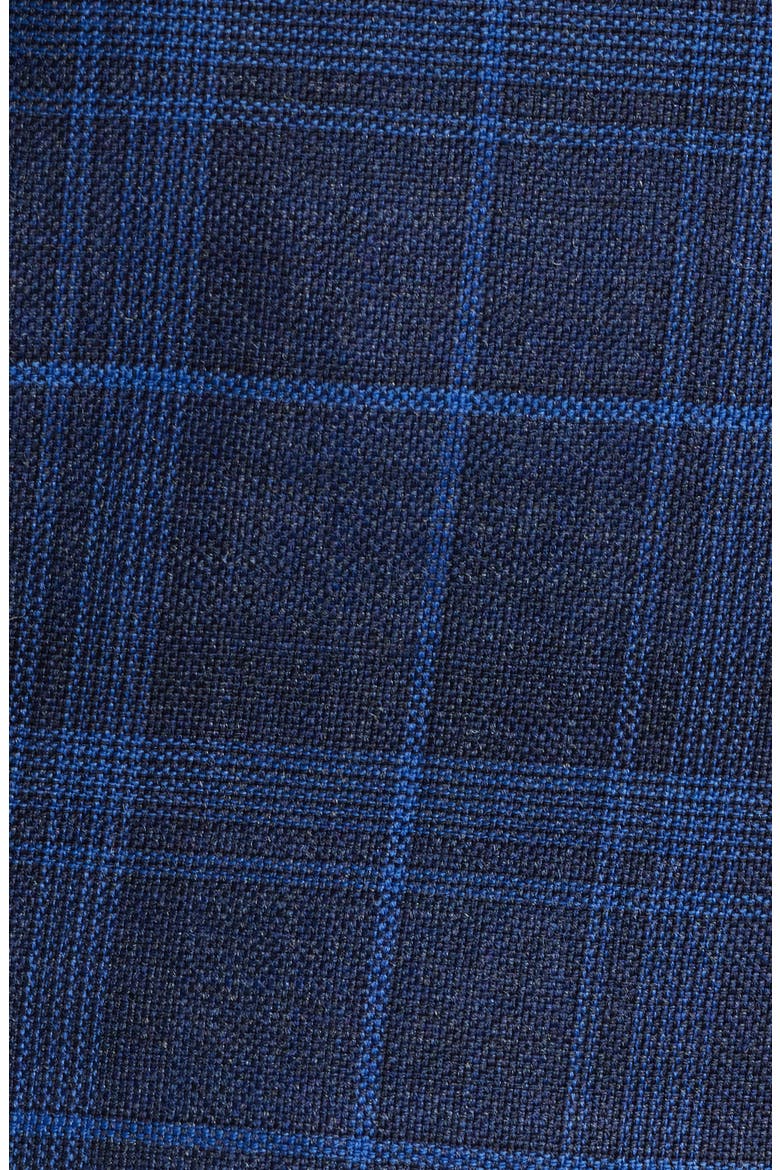 Blue Plaid Wool Blend Suit, Alternate, color, NAVY