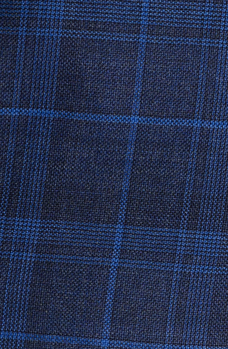 DANIEL HECHTER Blue Plaid Wool Blend Suit, Alternate, color, Navy