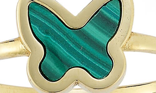 Ember Fine Jewelry 14k Gold Butterfly Malachite Ring In Gold