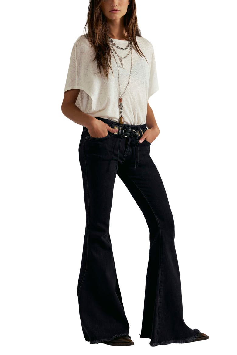 Emre Flare Jeans, Alternate, color, BLACK ORCHID