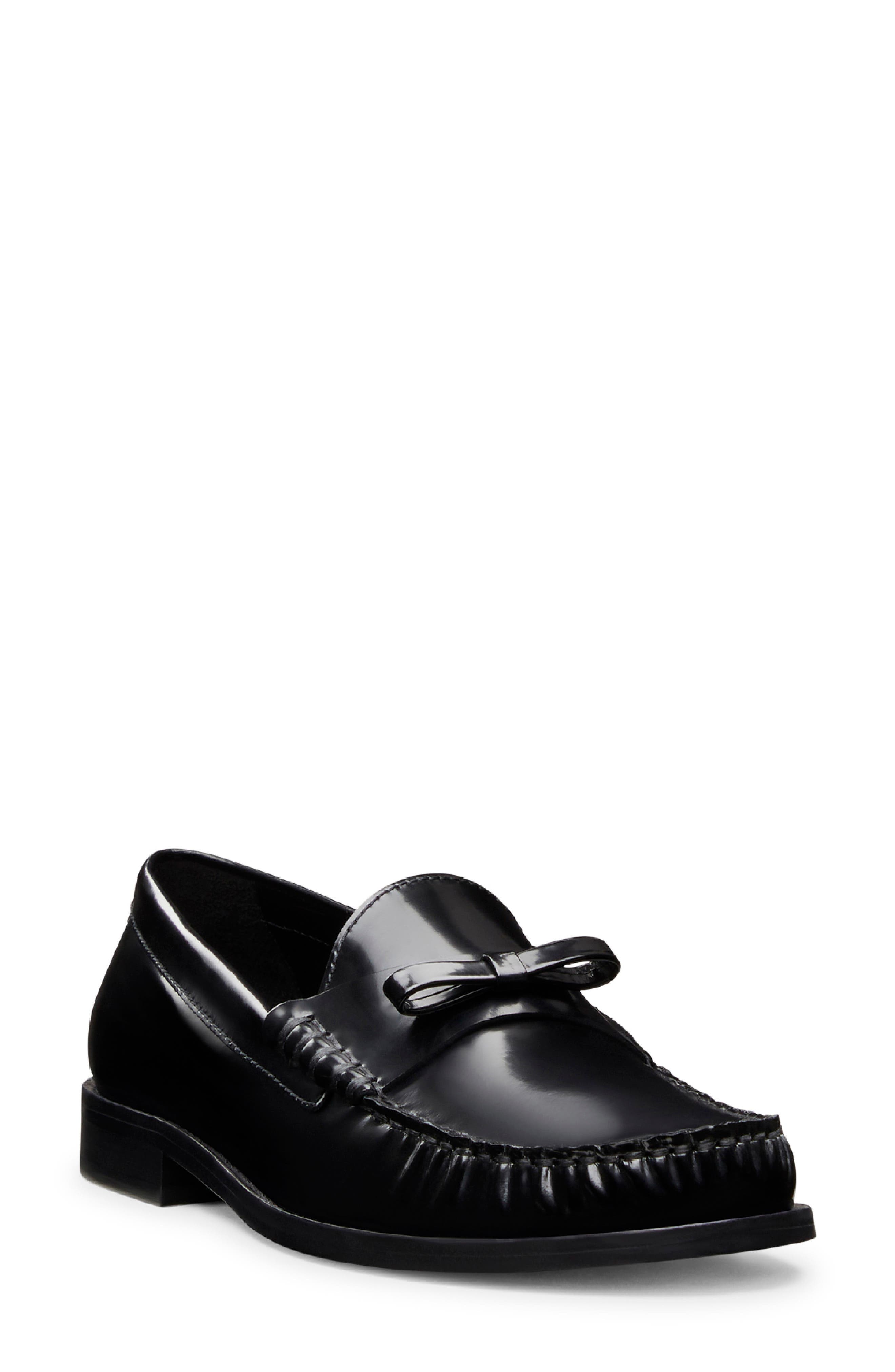 Stuart Weitzman Lottie Bow Loafer, Main, color, Black