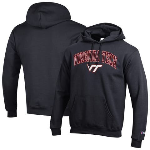Men's Champion  Black Virginia Tech Hokies Arch Over Logo Pullover Hoodie