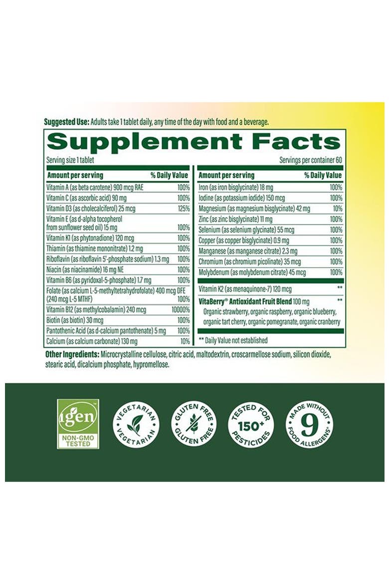 Whole Body Multivitamin For Women with Magnesium Glycinate, Biotin, Vegetarian, 60 Tablets, Alternate, color, None