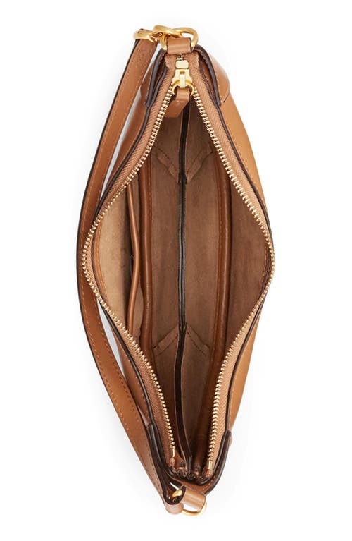 Polo Ralph Lauren Mini Sport Calf Leather Shoulder Bag In Brown