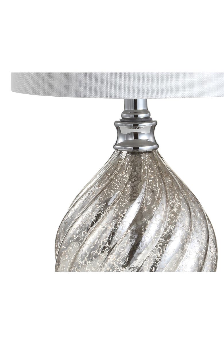JONATHAN Y Lawrence Glass/Metal LED Table Lamp, Alternate, color, Mercury Silver
