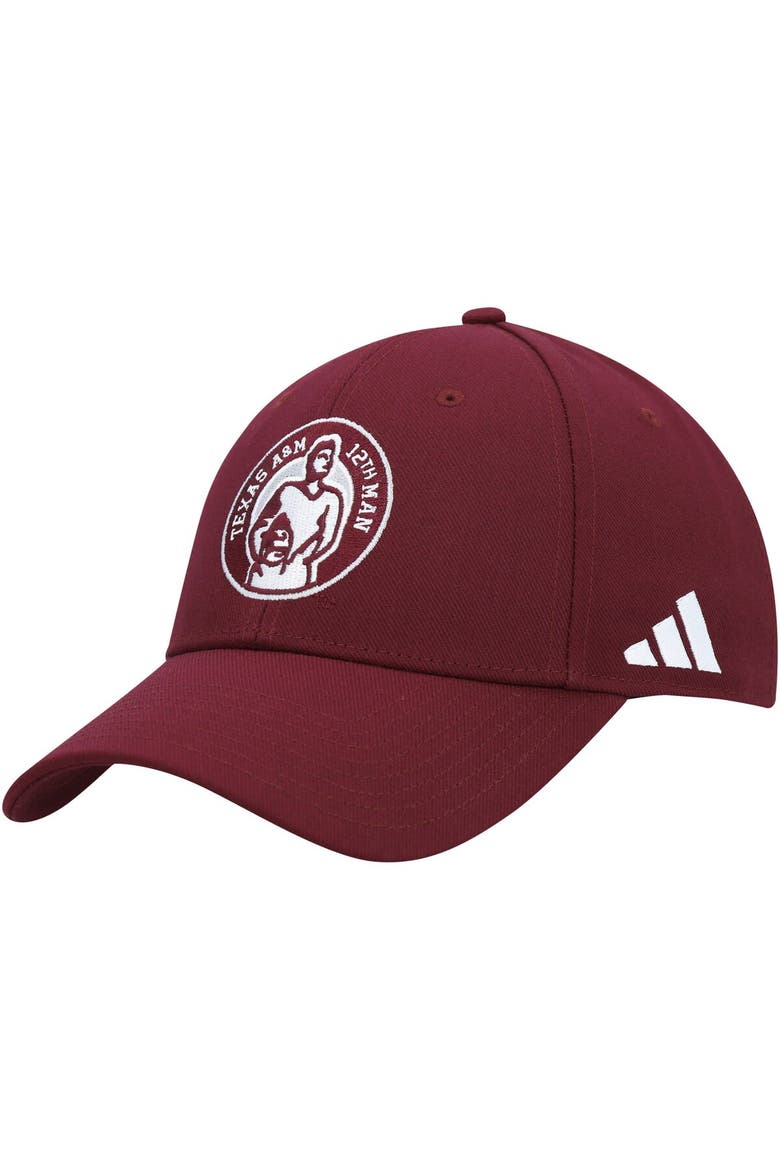 Men's adidas Maroon Texas A&M Aggies 12th Man Adjustable Hat, Main, color, Maroon
