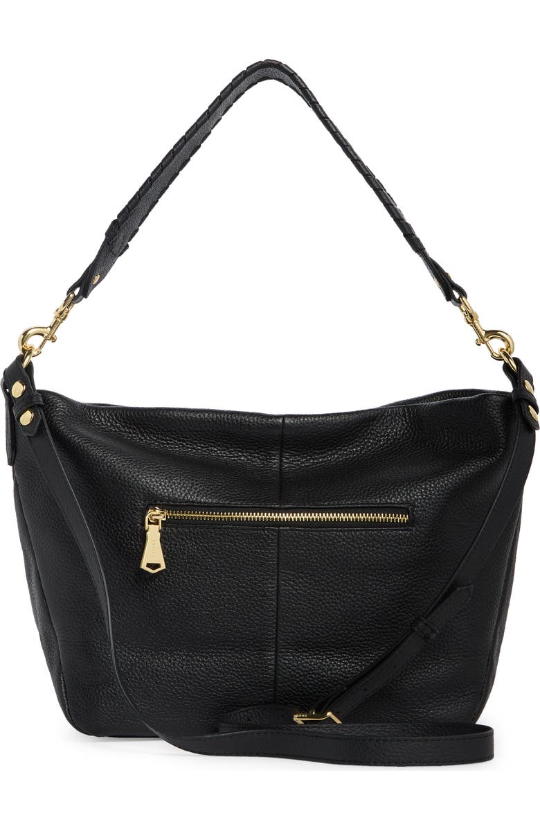 AIMEE Malta Leather Shoulder Bag, Alternate, color, Black