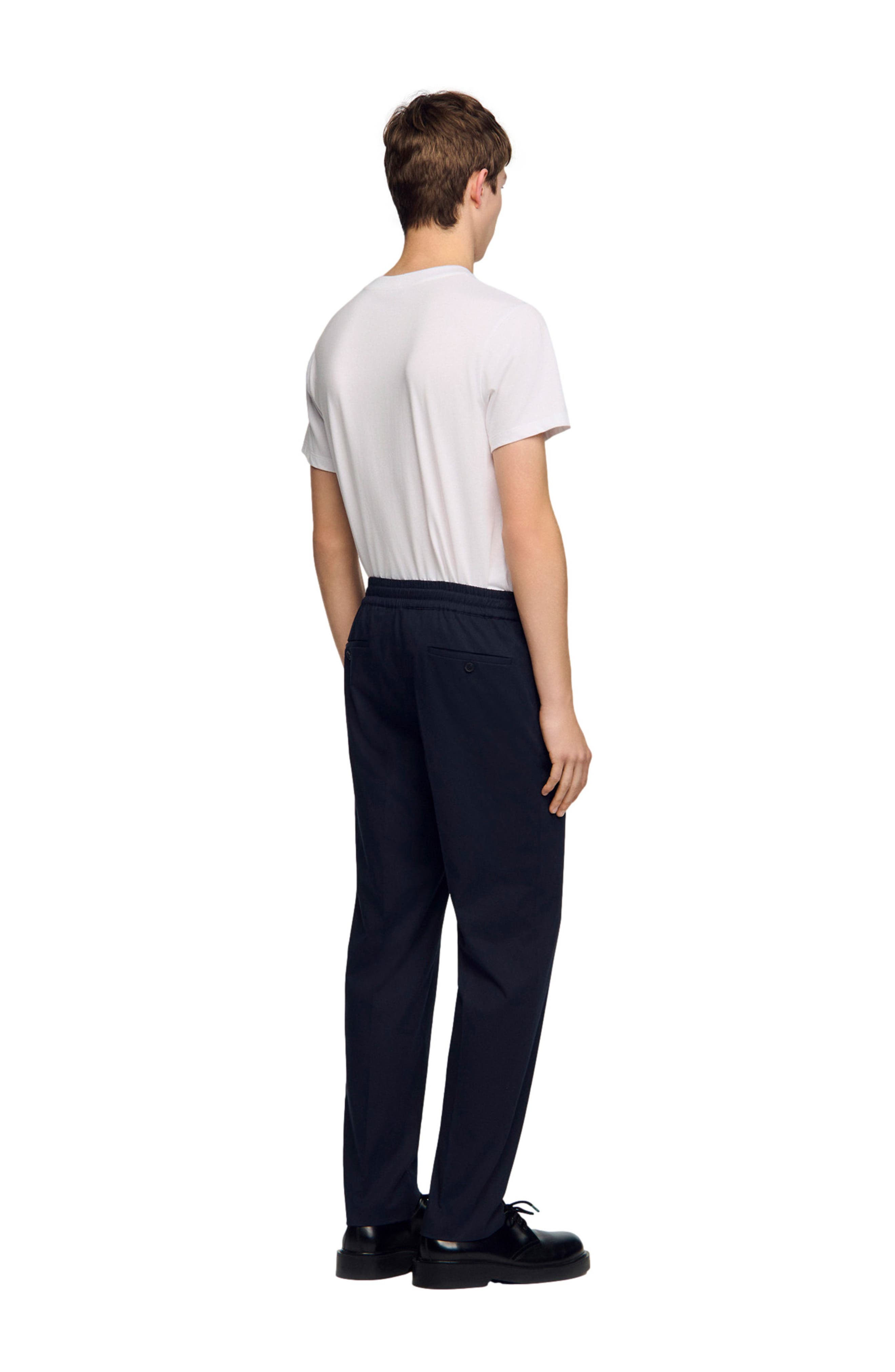 Elasticated straight-leg trousers - image 2