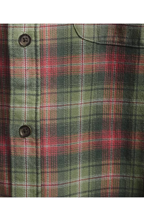 Lands' End Traditional Fit Flagship Flannel Shirt In Green