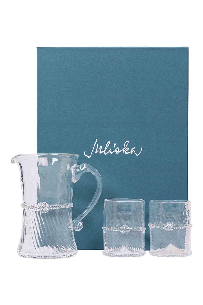 Graham Glass & Pitcher Set, Alternate, color, CLEAR