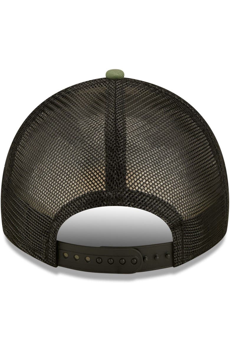 New Era Men's New Era Camo/Black Seattle Seahawks Basic 9TWENTY Trucker Snapback Hat, Alternate, color, 