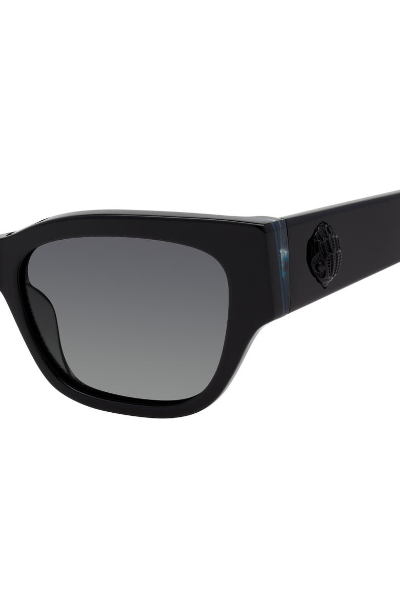 Kurt Geiger London 53mm Cat Eye Sunglasses, Alternate, color, Black/ Smoke Gradient