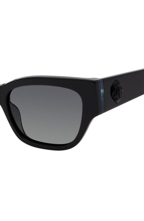Kurt Geiger London 53mm Cat Eye Sunglasses In Black/smoke Gradient