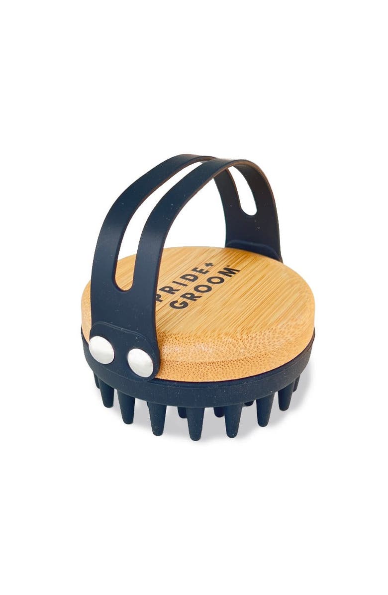 PRIDE+GROOM The Mid Groom Kit - Waterless Foaming Dog & Cat Shampoo With Silicone Dog Grooming Brush With Hand Strap, Alternate, color, Brown