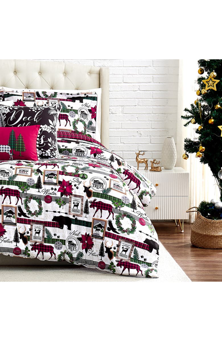 SOUTHSHORE FINE LINENS Holiday Merry Town Comforter Set, Alternate, color, Merry Town Christmas