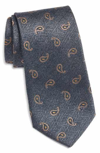 Jack Victor Paisley Silk & Cotton Tie