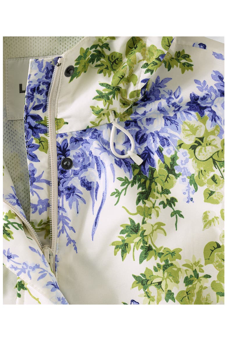 Squall Packable Waterproof Raincoat, Alternate, color, Clear Blue Blooms