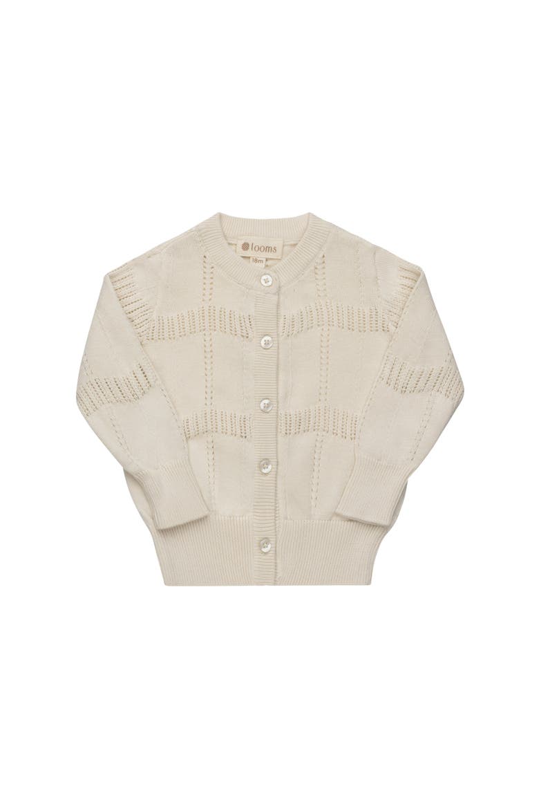 Looms Holland Collection - Wave Knit Cardigan, Main, color, Ivory