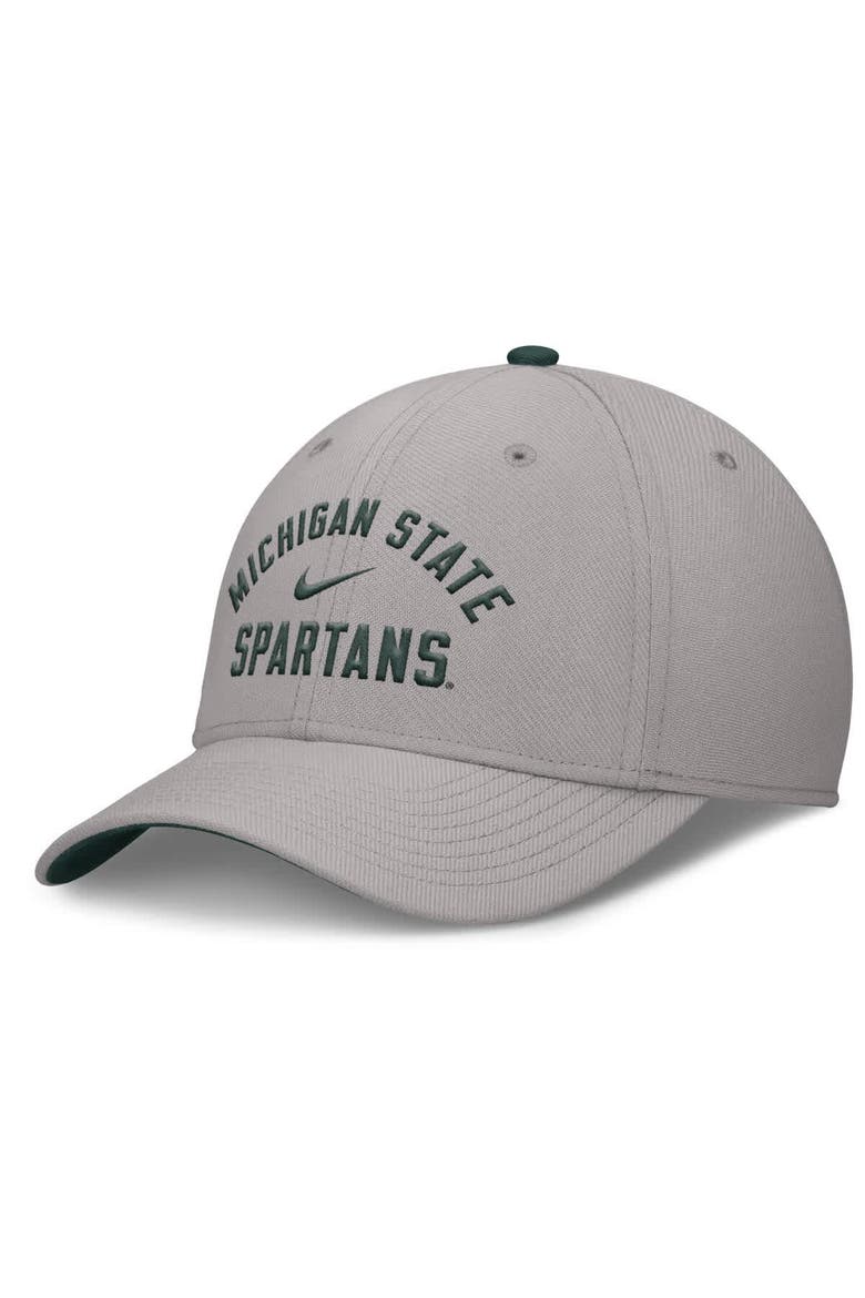 Men's Nike Gray Michigan State Spartans Rise Prep Performance Flex Hat, Alternate, color, Gray