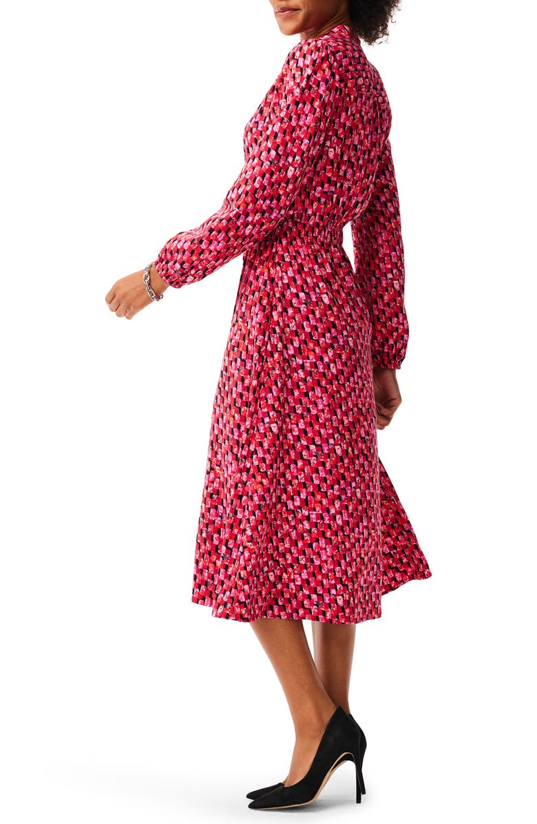 NIC+ZOE Festive Mix Live In Long Sleeve Dress, Alternate, color, Red Multi